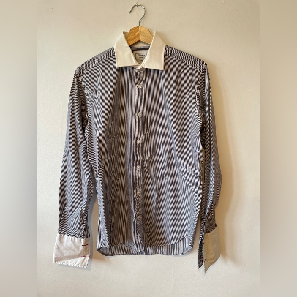 Black and White T.M. Lewin Dress Shirt